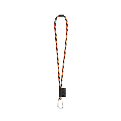 SET Lanyard TUBE Long (Ø 7 mm) with D-shape carabiner 55 mm and safety lock Ø 7 mm